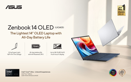 ASUS Rilis Zenbook 14 OLED, Laptop Bertenaga AI Pertama yang Serba Premium