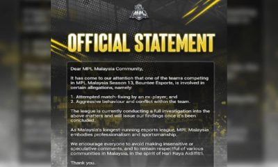 Tim Bountee Esports Diperiksa Terkait Dugaan Kasus 322 di Pentas MPL Malaysia